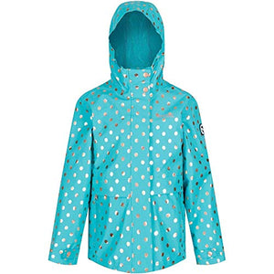 Girls Waterproof Jacket Turquoise 