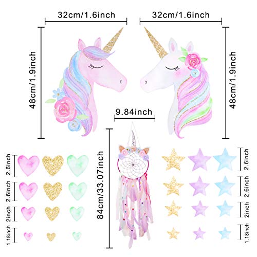 Kids Bedroom | Unicorn Decoration Set | Dreamcatcher & Wall Stickers 