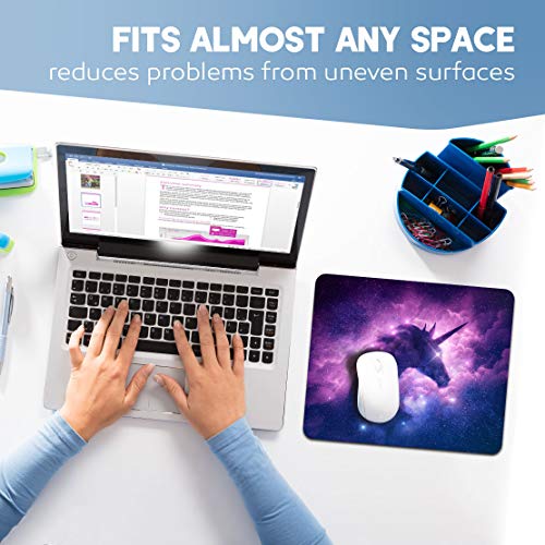 Unicorn Sky Space Stars Purple-Pink Mouse Mat Pad - Art Magical Gift Computer