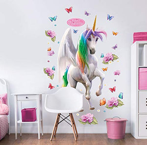 Walltastic Magical Unicorn Wall Stickers | Multi- Coloured | 4 ft