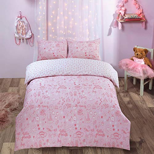 Dreamscene | Unicorn Castle Duvet Cover With Pillowcase | Junior/Cot Bed