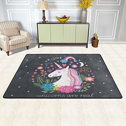 COOSUN Unicorn Area Rug Carpet Non-Slip Floor Mat Doormats for Living Room Bedroom 91.4 x 61 cm cm ( 36 x 24 inch )
