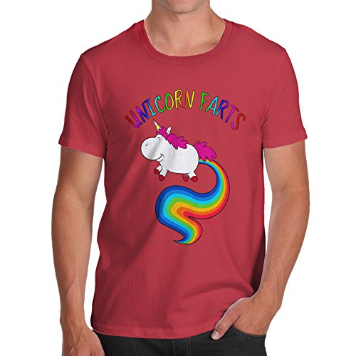 Men's Rainbow Unicorn Farts Uni-Farts | 100% Cotton T-Shirt 