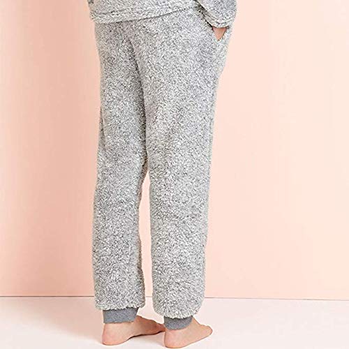 Women's Pyjama Set | Unicorn Design | Long Sleeve Fleece Nightwear Loungewear Pink