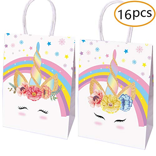 Cute Rainbow Unicorn Paper Bags 
