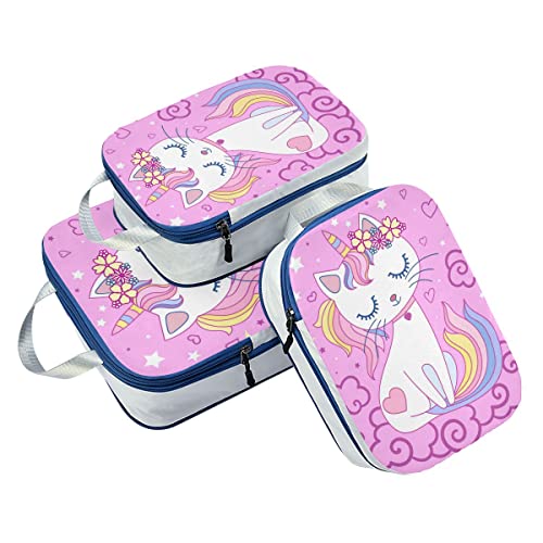 Pink Unicorn Packing Cubes | 3 Set 