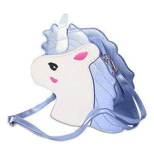 Unicorn Shaped Shoulder Bag For Girls | Pastel Blue