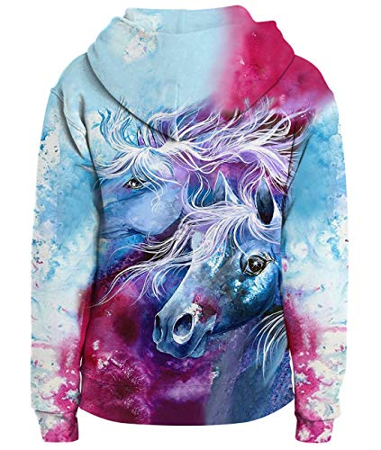 Multi Coloured Unicorn Hooded Top For Kids 