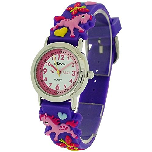 Ravel Time Teacher Girls 3D Love My Pony Purple Rubber Strap Watch R1513.70