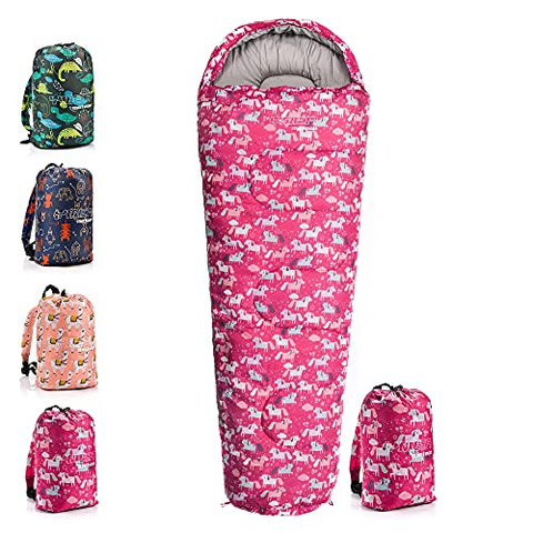 Unicorn Sleeping Bag For Kids | Camping Insulated Warm | Lightweight 