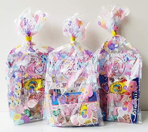 20 x Unicorn Design Pre Filled Party Bags With Favours & Sweets 