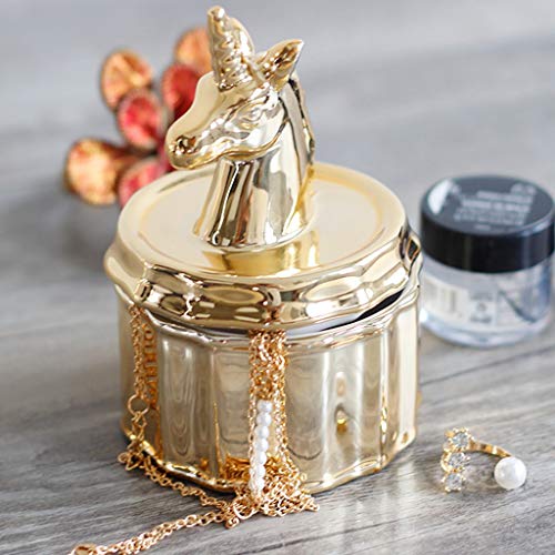 Gold Unicorn Trinket Box