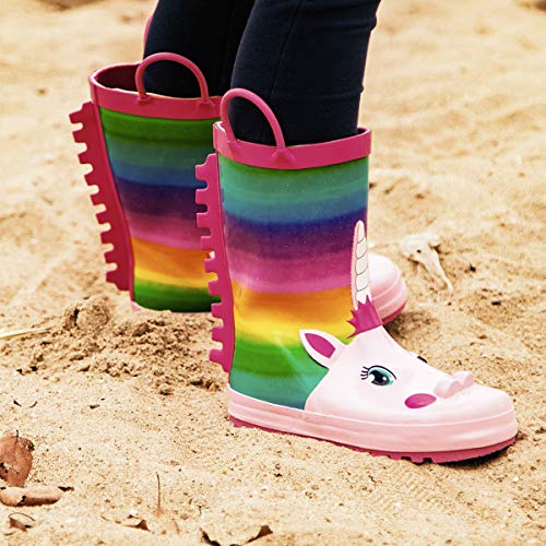 Rainbow unicorn rain boots hotsell