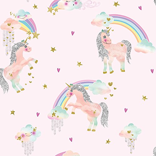 Arthouse- Imagine Fun Wallpaper Unicorn Rainbow