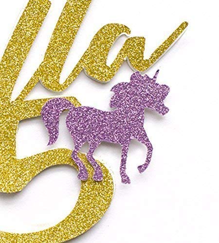 Personalised Unicorn Cake Topper -  Birthday Party Cake Decoration