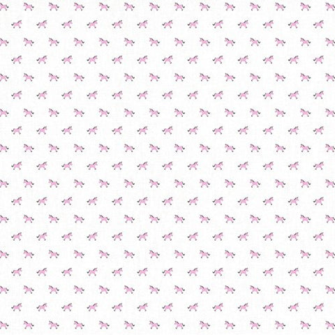  Unicorns Muslin Baby Swaddle Blankets 120 x 120 cm | White & Pink