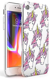 Cute Unicorn Phone Case for iPhone 7 / for iPhone 8 | Clear Ultra Slim Lightweight Gel Silicone TPU Protective Cover | Cute Summer Pattern Fruit Food
