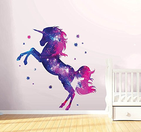 Unicorn Wall Sticker | Fantasy Girls Bedroom Wall Art | Decal 
