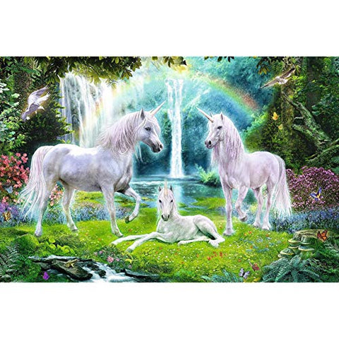 Trefl Unicorn Jigsaw Puzzle - Rainbow waterfall