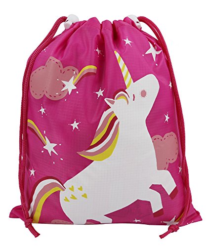 Unicorn Party Supplies Bags for Kids Girls, 10 Pack Drawstring Goodie Bags