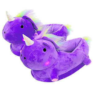 Purple Unicorn Slippers Slip Ons