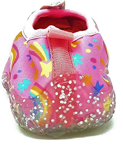 Girls Pink Unicorn Aquasocks Beach Sandals Clogs Shoes Mules Kids Size 5-10 (Numeric_8)