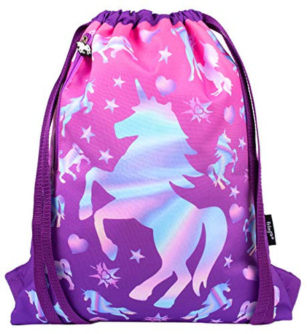 Fringoo | Kids Drawstring Bag | Unicorn Ombre | Perfect School Bag | PE Kit Bag