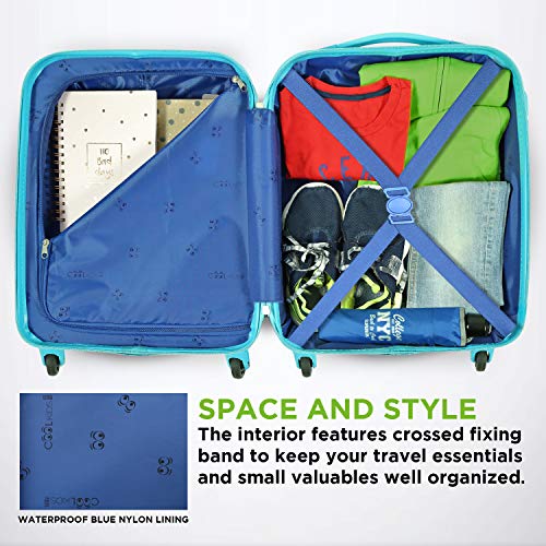 Unicorn & Stars Children's Luggage - Hard Shell Suitcase - Travel Bag 49x34x21 cm