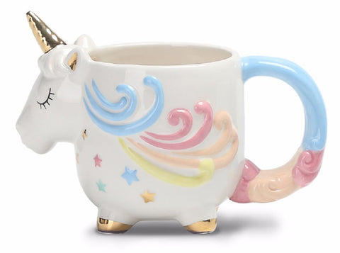 Magical Unicorn-shaped Mug With Beautiful Hand Painted Finish