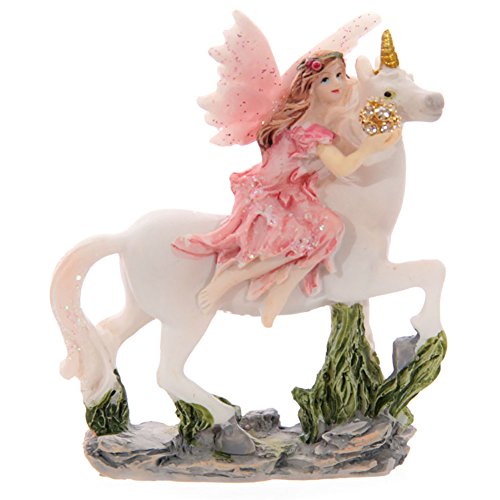 Pretty Fairy On Magical Unicorn Ornament
