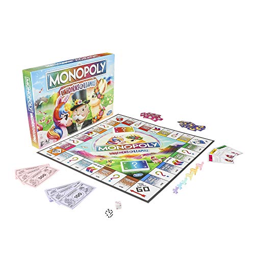 Kids Unicorn & Llamas Monopoly Board Game 8+ 