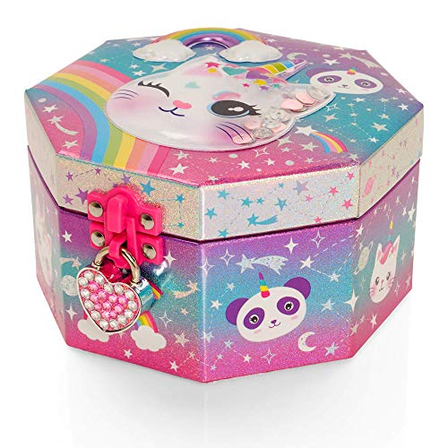 Style Girlz | Caticorn Girls Jewellery Box & Heart Lock | Unicorn Gift For Kids