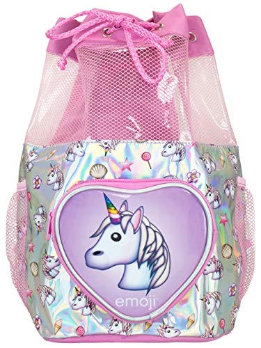 Unicorn Swim PE Kit Bag | Emoji Kids | Pink Silver 
