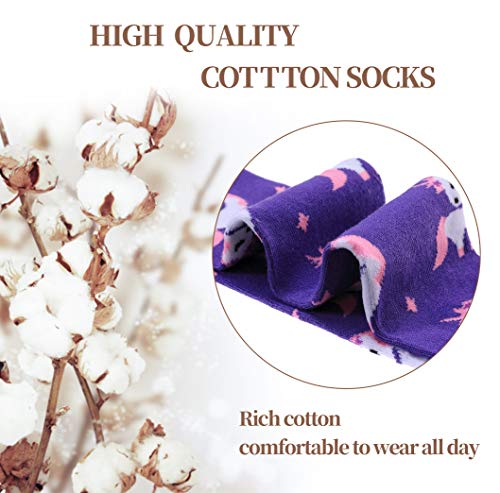 Girls Knee High Socks | Unicorn Design | 6 Pairs | Multicoloured