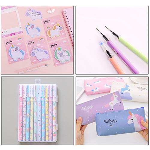 Unicorn Stationery Set Pens, Pencil Case, Sticky Memo Notes