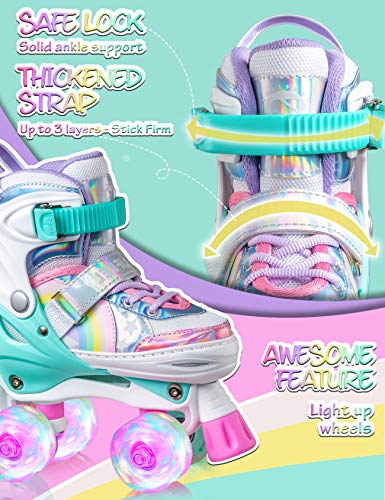 Pastel Coloured Unicorn Roller Skates For Kids 