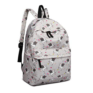 Unicorn grey rucksack kids school bag