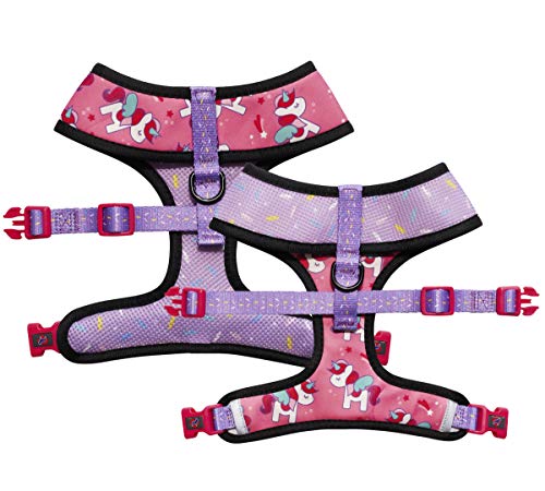 Lilac & Pink Dog Harness Unicorn Design 