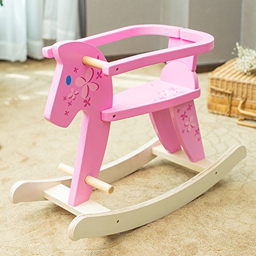 Labebe Baby Wooden Rocking Horse for Baby Up to 1 Year