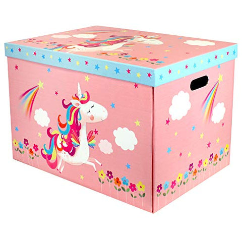 Unicorn Jumbo Magnetic Collapsible Toy Box | Multi Coloured