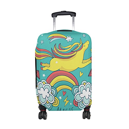 Unicorn suitcase cover protector! Protect your suitcase from scratches and make sure it stands out and easily recognisable.