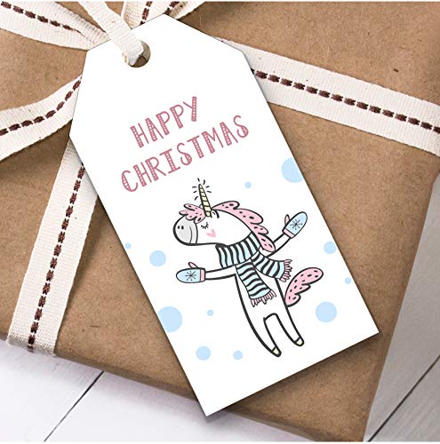 Fancy Unicorn Christmas Gift Tags | 12 Pack