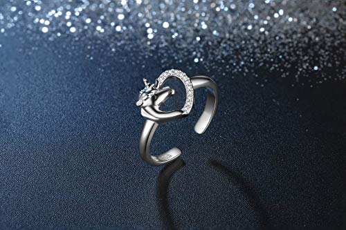 Stunning Unicorn Heart Ring 