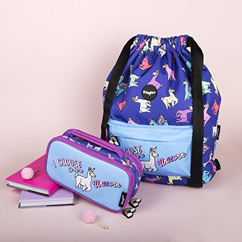 Unicorn backpack with pencil case