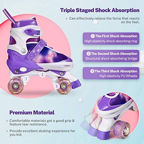 Light Up Wheels | Roller Skates For Kids | Purple 