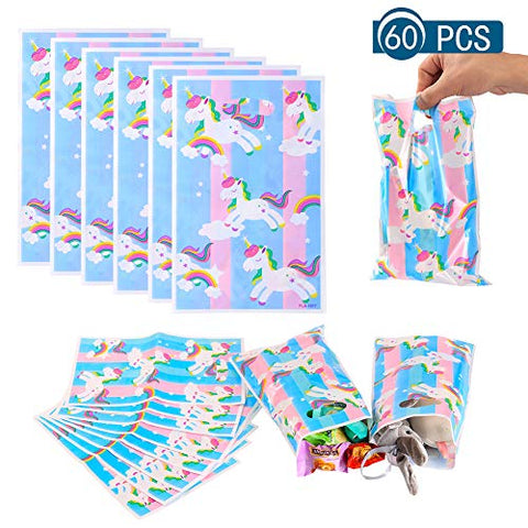 60 Pcs Unicorn Themed Party Favour Bags |  Children, Kids Birthday Party