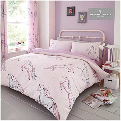 Unicorn & Stars Single Bed Set Pink 