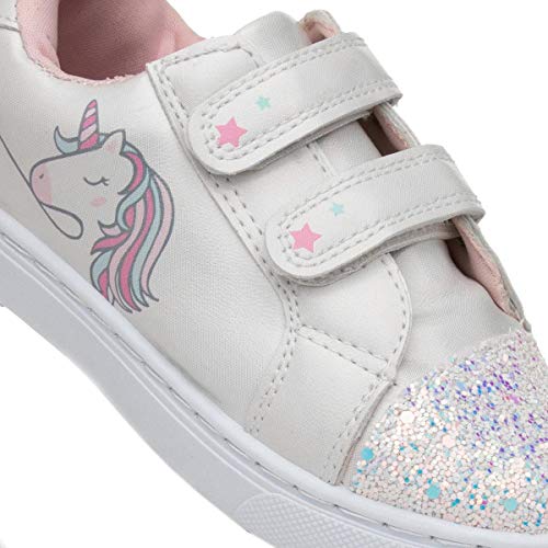 White Glittery Unicorn Trainer For Girls 
