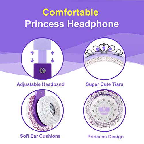 VCOM Purple Unicorn Kids Headphones | iPhone, iPad, Table Compatible