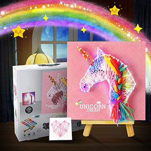 Unicorn String Art Kit With LED Light For Kids | Unicorn Light Up Decoration | Ages 8 9 10 11 12+ 
